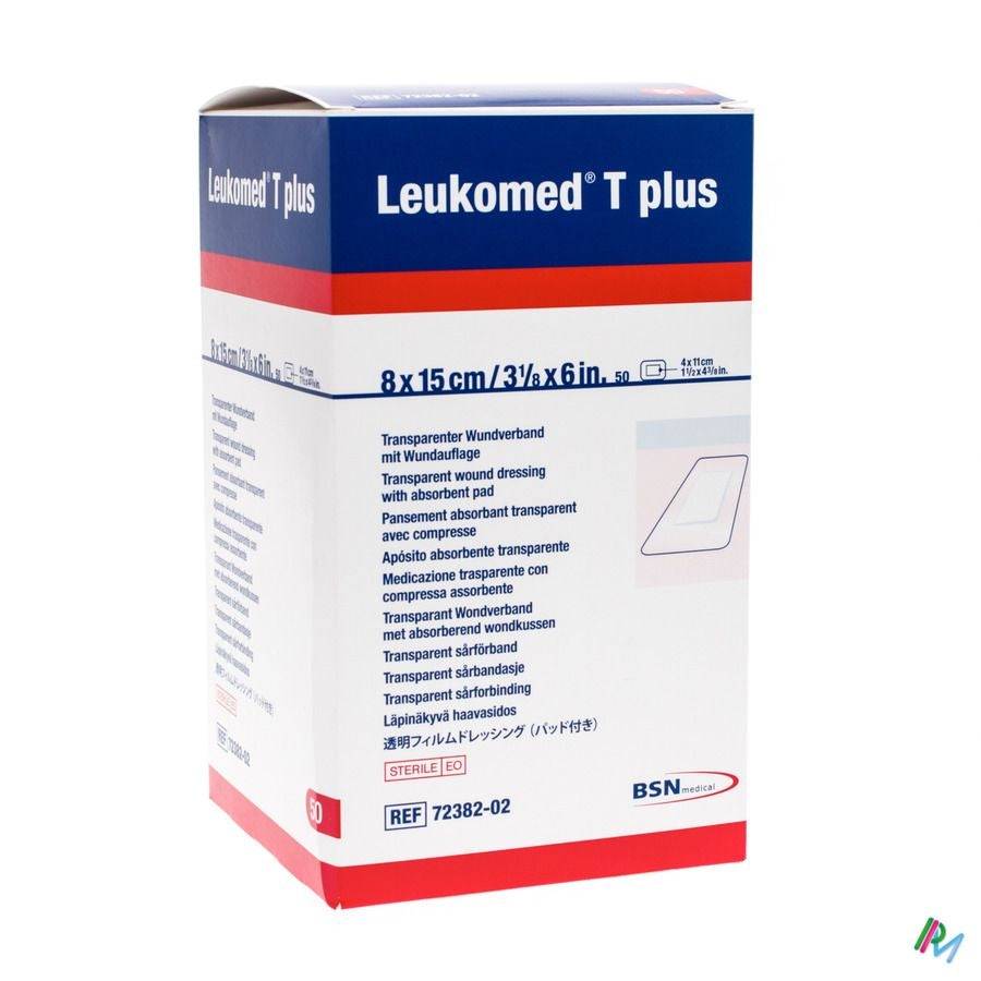 8 cm x 15 cm Leukomed T Plus transparante filmverbanden
