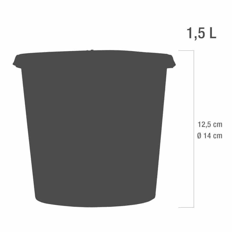 1,5 liter Eco Line-afvalbak voor scherpe voorwerpen