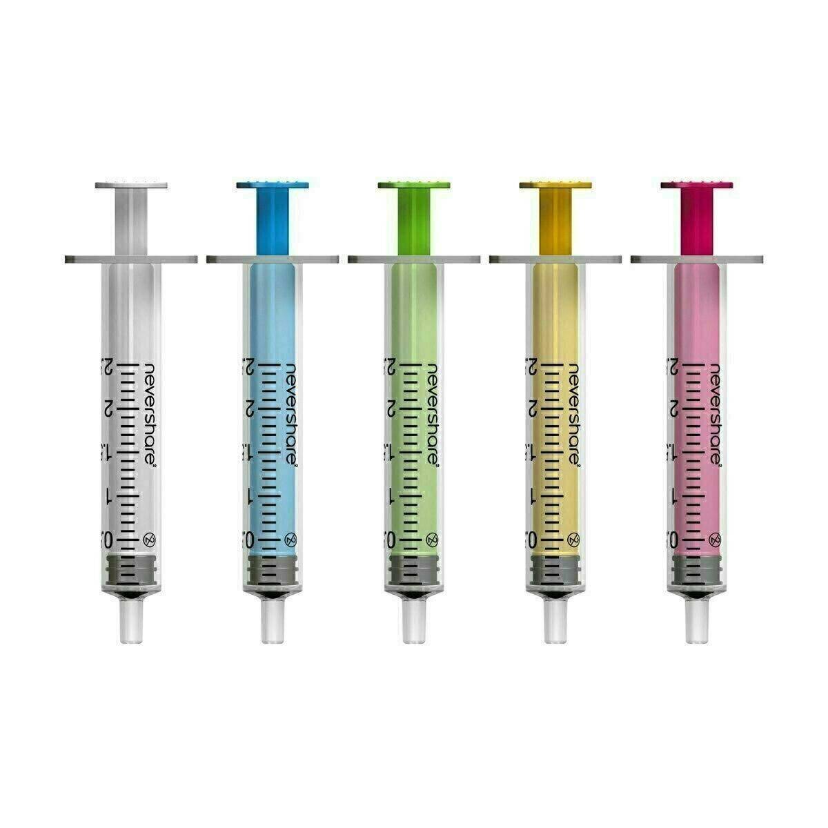 2,5 ml Nevershare gemengde Luer-slip spuiten