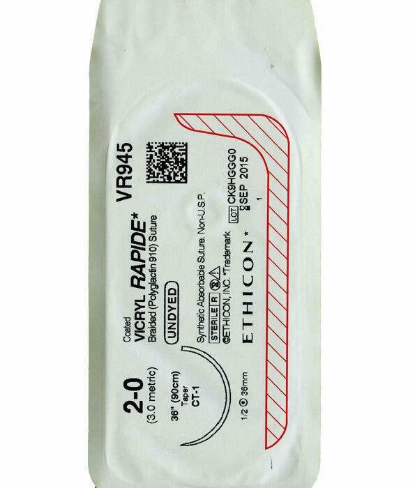 Gecoate VICRYL rapide hechtdraad: 26 mm 75 cm ongeverfd 2-0 enkelvoudig