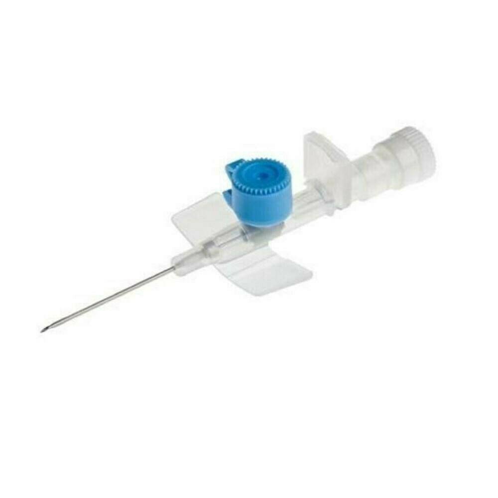 22 g 25 mm blauwe BD Venflon IV-vleugelcanule met injectiepoort