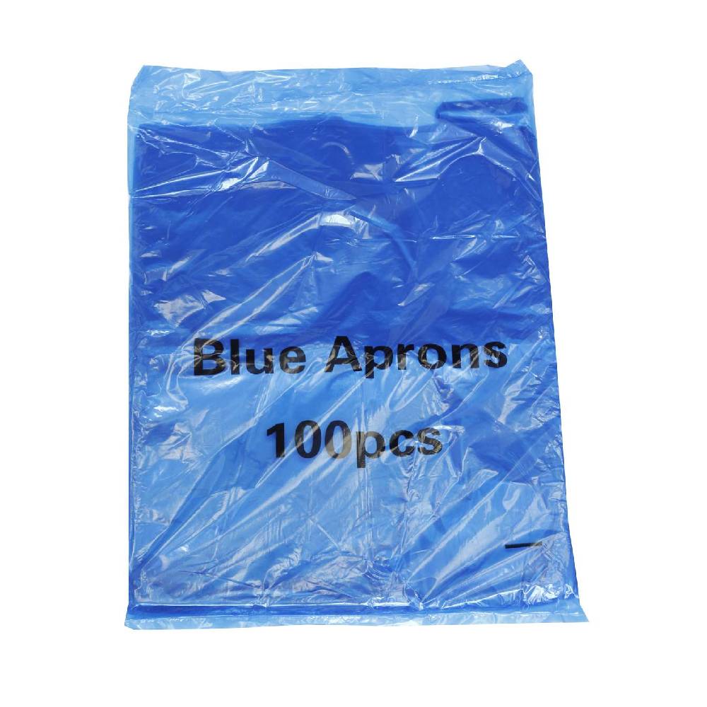 Blauwe premium wegwerpbare platte schorten, set van 100