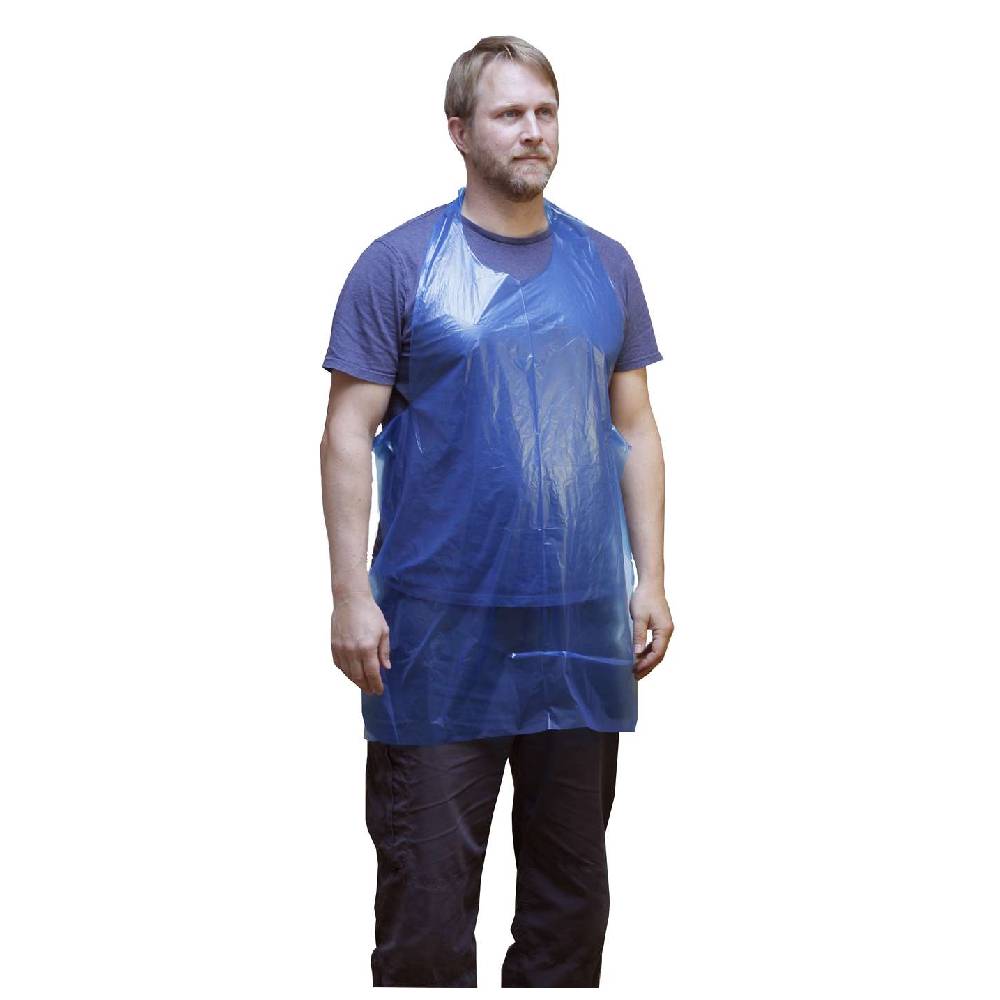 Blauwe premium wegwerpbare platte schorten, set van 100
