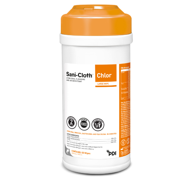 Sani-Cloth® Chloor Sporicide Wipe Tube van 50