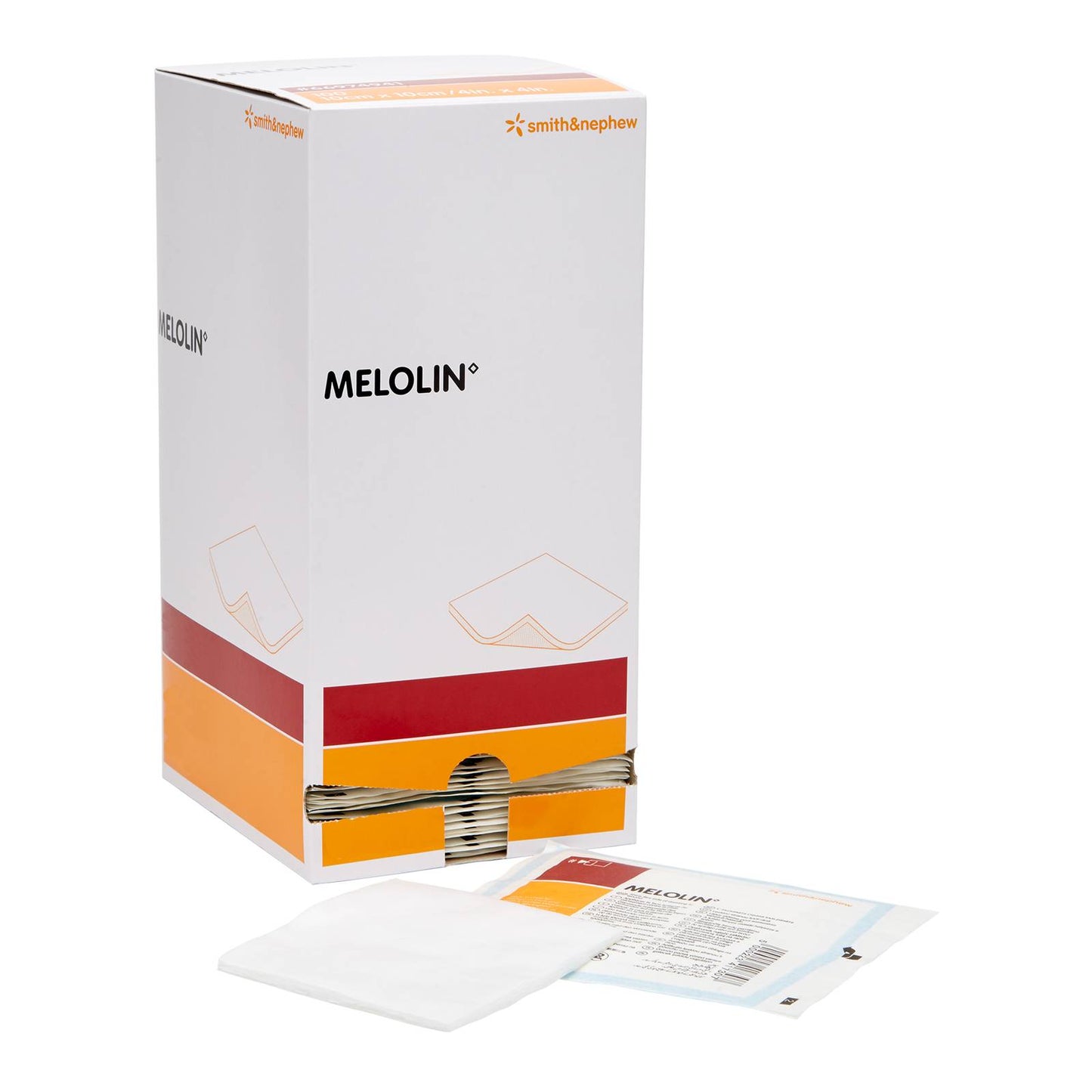 10 cm x 10 cm Melolin, laag klevende absorberende steriele verbanden