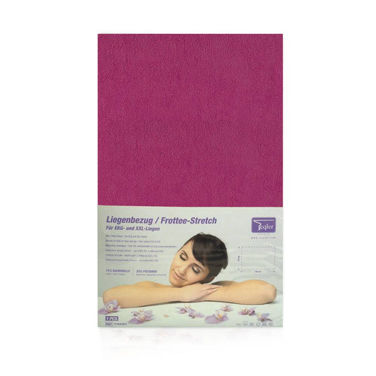 80 x 195 cm Terry Fitted Sheet for Exam & ECG Tables Pink