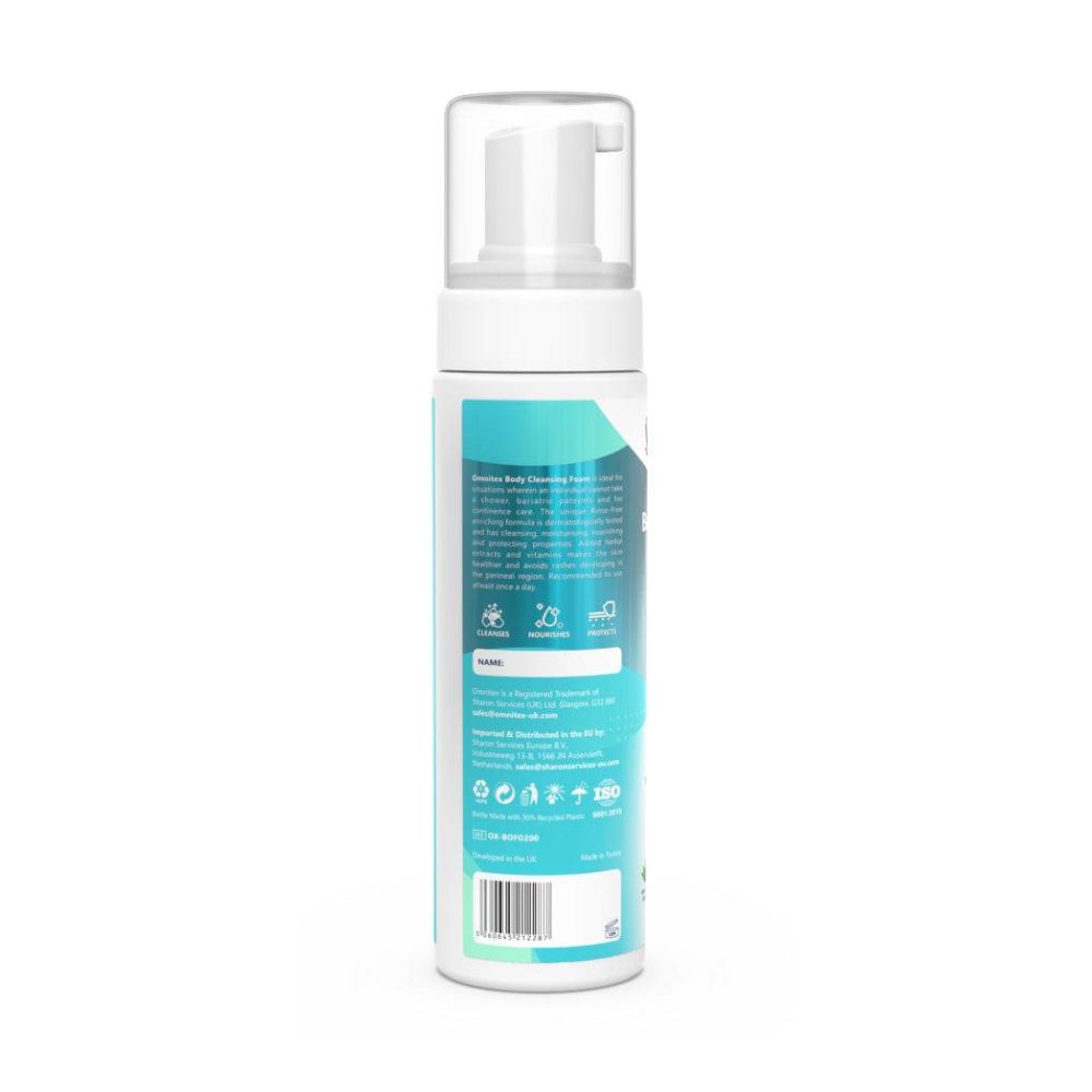Omnitex 200ml Rinse Free Lichaamsreinigingsschuim
