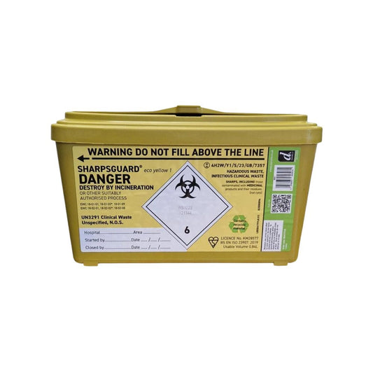 1 liter Sharpsguard gele naaldenbakken