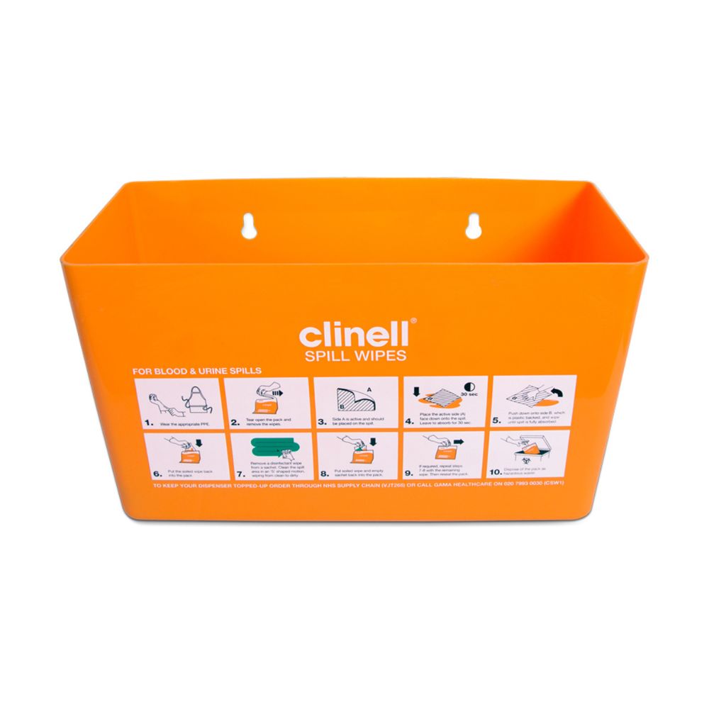 Clinell Oranje Spill Wipes Dispenser