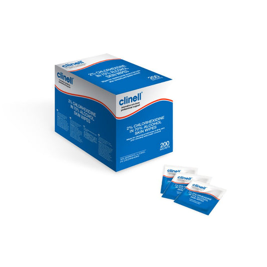 Clinell 2% chloorhexidine in 70% alcohol huiddoekjes x 200