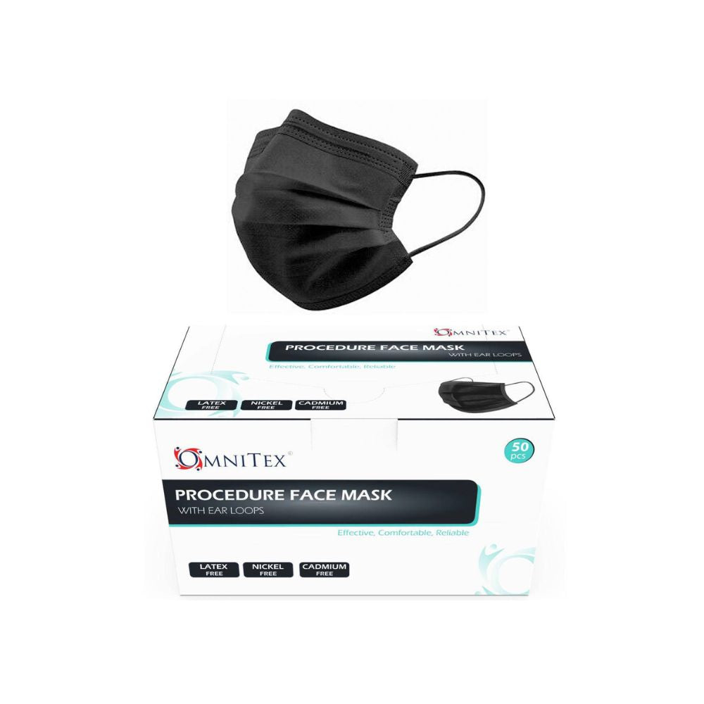 Type IIR chirurgisch gezichtsmasker x 50 (zwart)