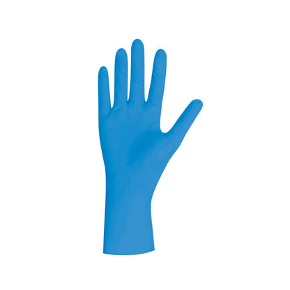 Zachte blauwe nitrilhandschoenen, 300 stuks, poedervrij