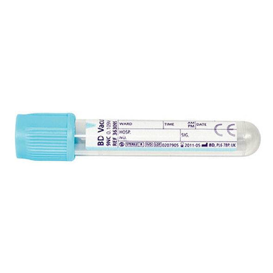 BD Vacutainer 2.7ml EST Plus Citrate Tube with Light Blue BD Hemogard Closure