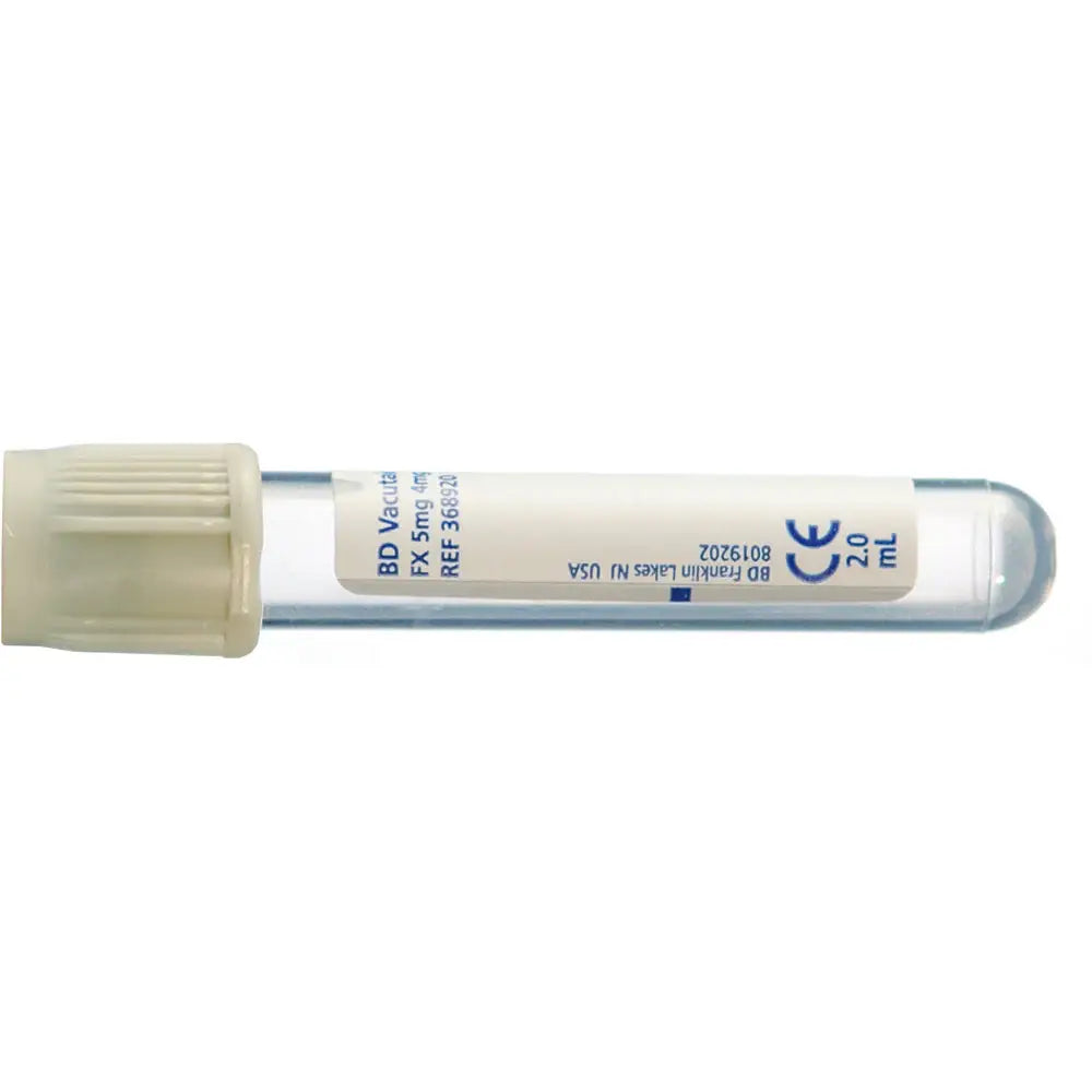 BD Vacutainer 2 ml fluoride/oxalaat grijze bloedafnamebuisjes