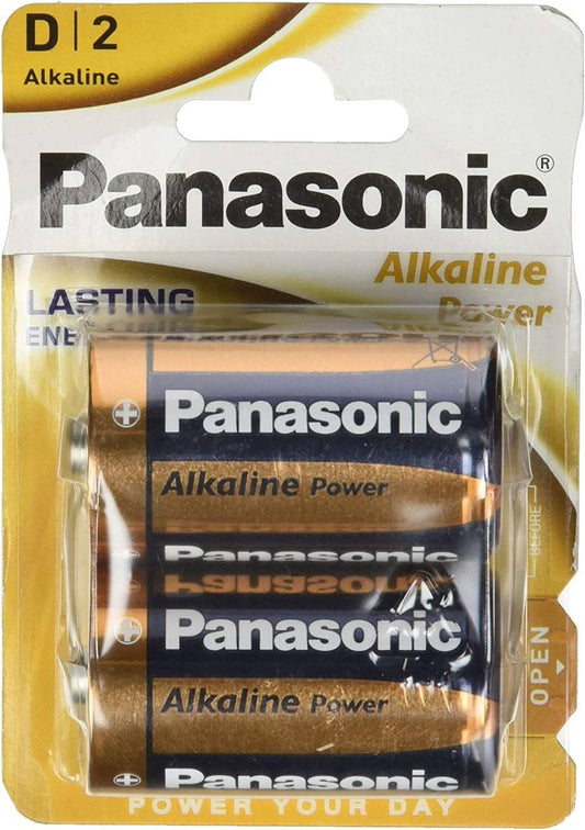 Panasonic D-celbatterij, 2 stuks