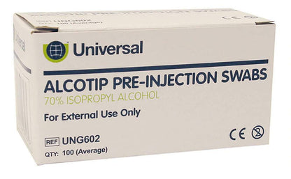 Universele Alcotip pre-injectie-wattenstaafjes 70% alcoholdoekjes