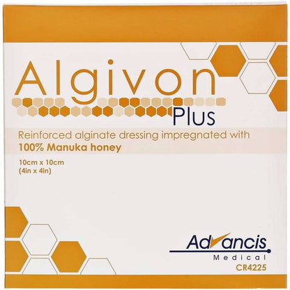 Algivon Plus 10cm x 10cm Manuka Honing Dressings