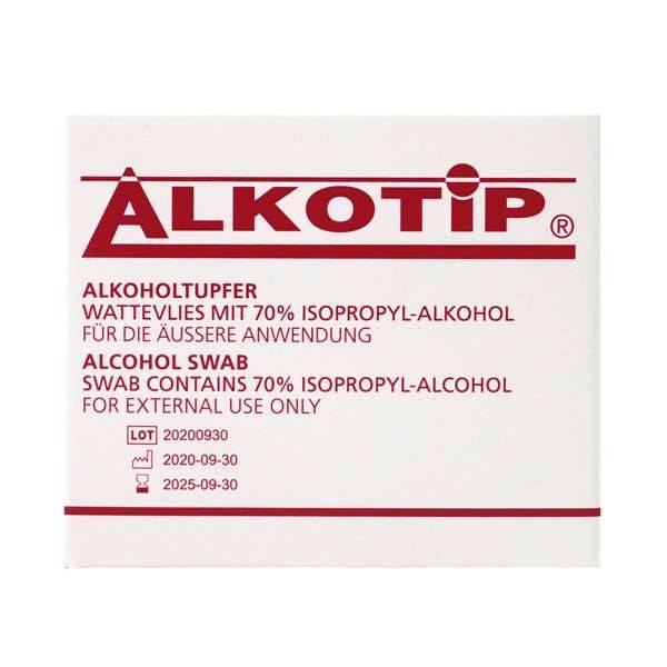 Alkotip 70% alcoholdoekjes vóór injectie, verpakking van 250 stuks