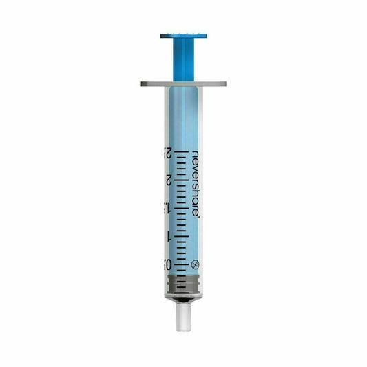 2,5 ml Nevershare blauwe Luer Slip-spuiten