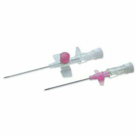 20 g roze 1,25 inch Terumo Versatus gevleugelde en gepoorte IV-canule