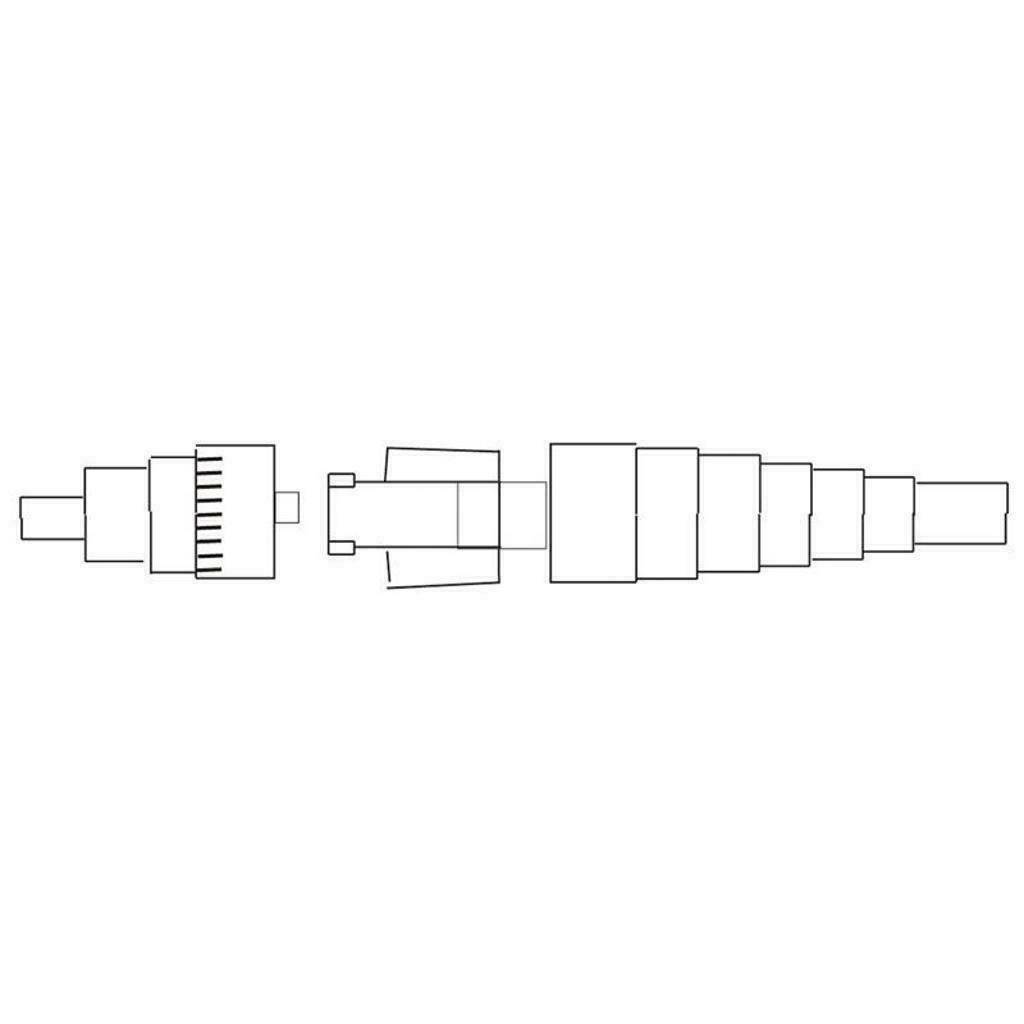 Afvoerconnector vrouwelijk/mannelijk combipakket