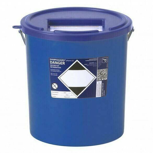 22 liter Sharpsguard blauwe Pharmi naaldenbak