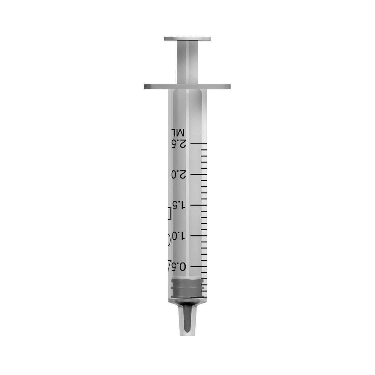 2,5 ml spuit met luer-slip voor verminderde dode ruimte