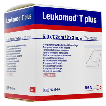 7,2 cm x 5 cm Leukomed T Plus transparant filmverband 7,2 cm x 5 cm