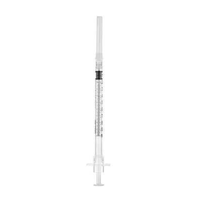 1 ml 25 g 5/8 inch Sol-Care veiligheidsspuit met vaste naald