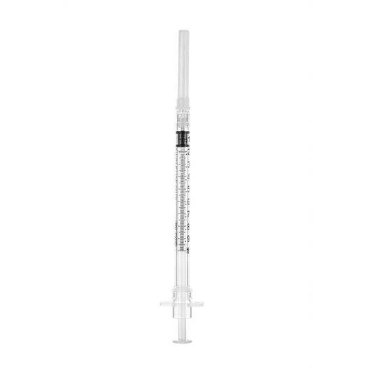 1 ml 25 g 5/8 inch Sol-Care veiligheidsspuit met vaste naald