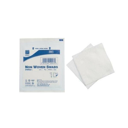 10 x 10 Non Woven Sterile Gauze Swabs Single Pack of 5 - UKMEDI