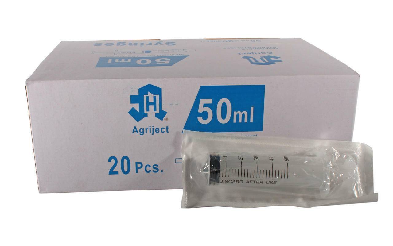 50 ml Agriject-spuit Luer Slip-zijpunt