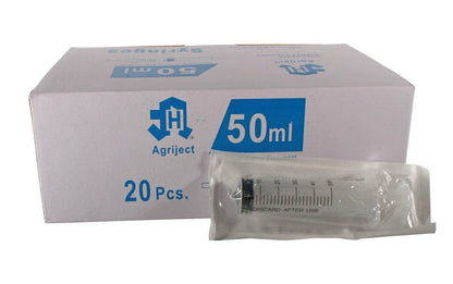 50 ml Agriject-spuit Luer Slip-zijpunt