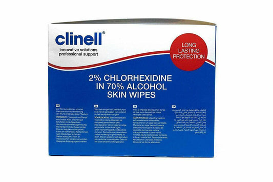 Clinell 2% chloorhexidine in 70% alcohol huiddoekjes x 200