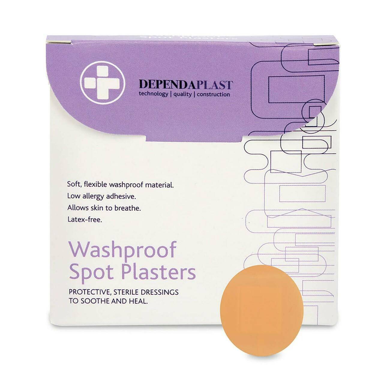 Dependaplast Ongeperforeerde wasvaste spotpleisters 2,2 cm x 100