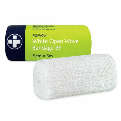 WOW Bandages 5cm x 5m Wit Open Geweven