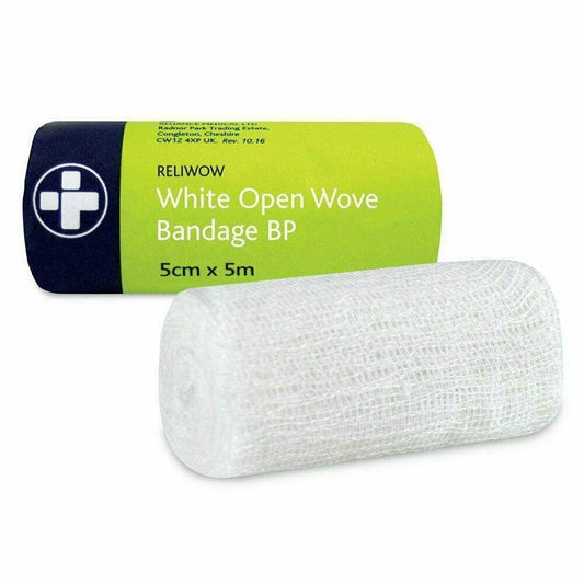 WOW Bandages 5cm x 5m Wit Open Geweven