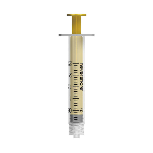 2,5 ml gele Nevershare Luer Lock-spuiten