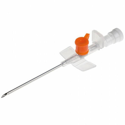 14 g 45 mm oranje BD Venflon IV-vleugelcanule met injectiepoort