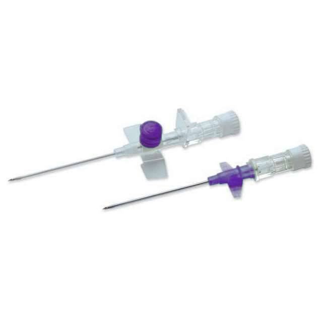 26 g violette Terumo Versatus gevleugelde en gepoorte IV-canule van 0,75 inch