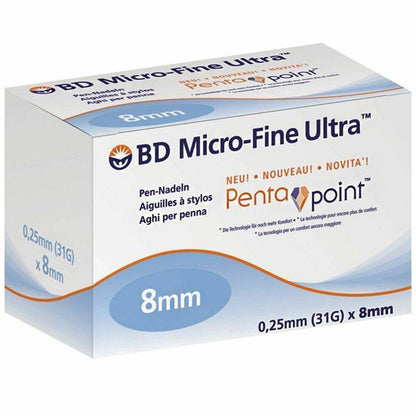 31 g 8 mm BD microfijne ultra-pennaalden Penta Point