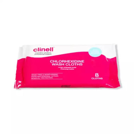 Clinell Chlorhexidine Wash Cloths Pack of 8 - UKMEDI