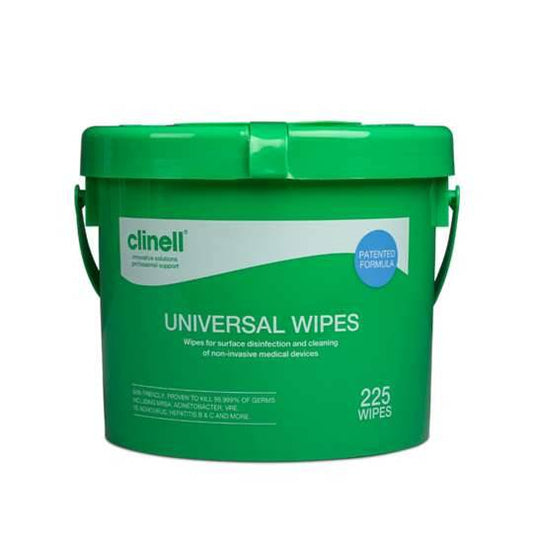 Clinell - Clinell Universal Wipes Tub of 225 - CWBUC225 UKMEDI.CO.UK UK Medical Supplies