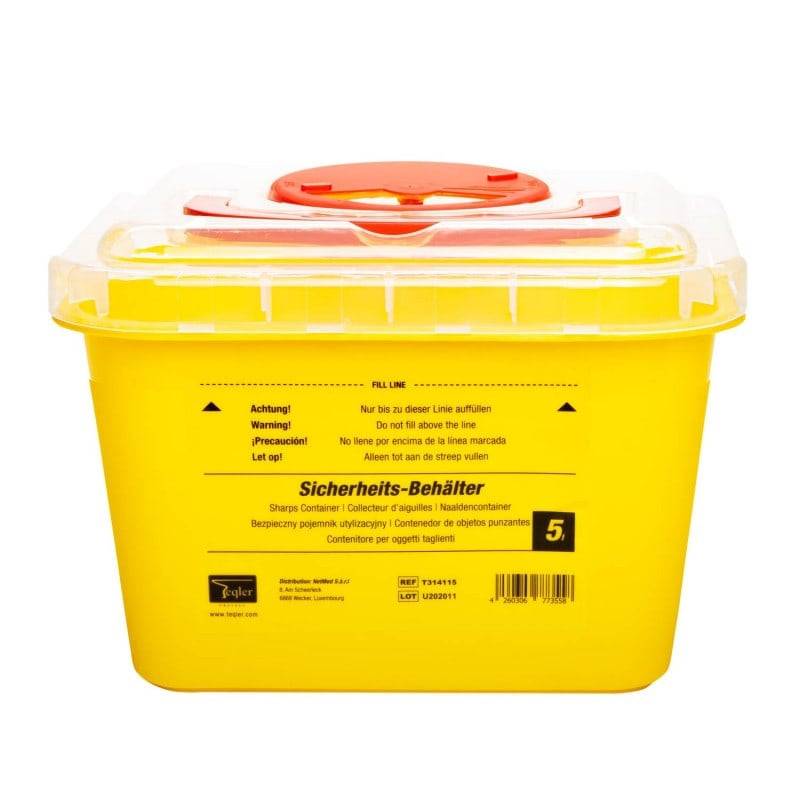 5 Liter Teqler Gele Afvalcontainer