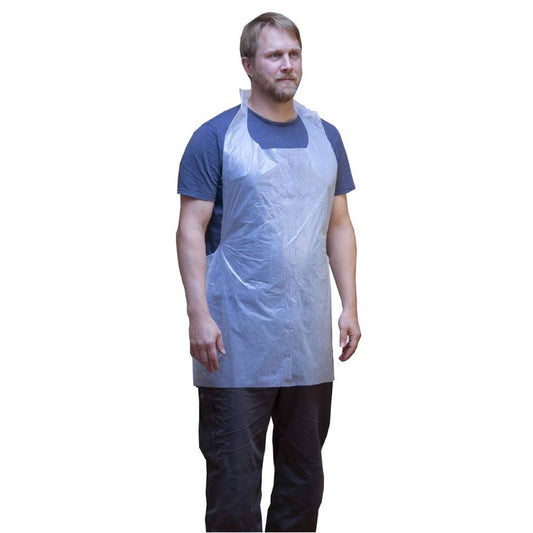 Witte premium wegwerpbare platte schorten, set van 100