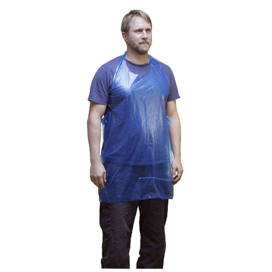 Blauwe premium wegwerpbare platte schorten, set van 100