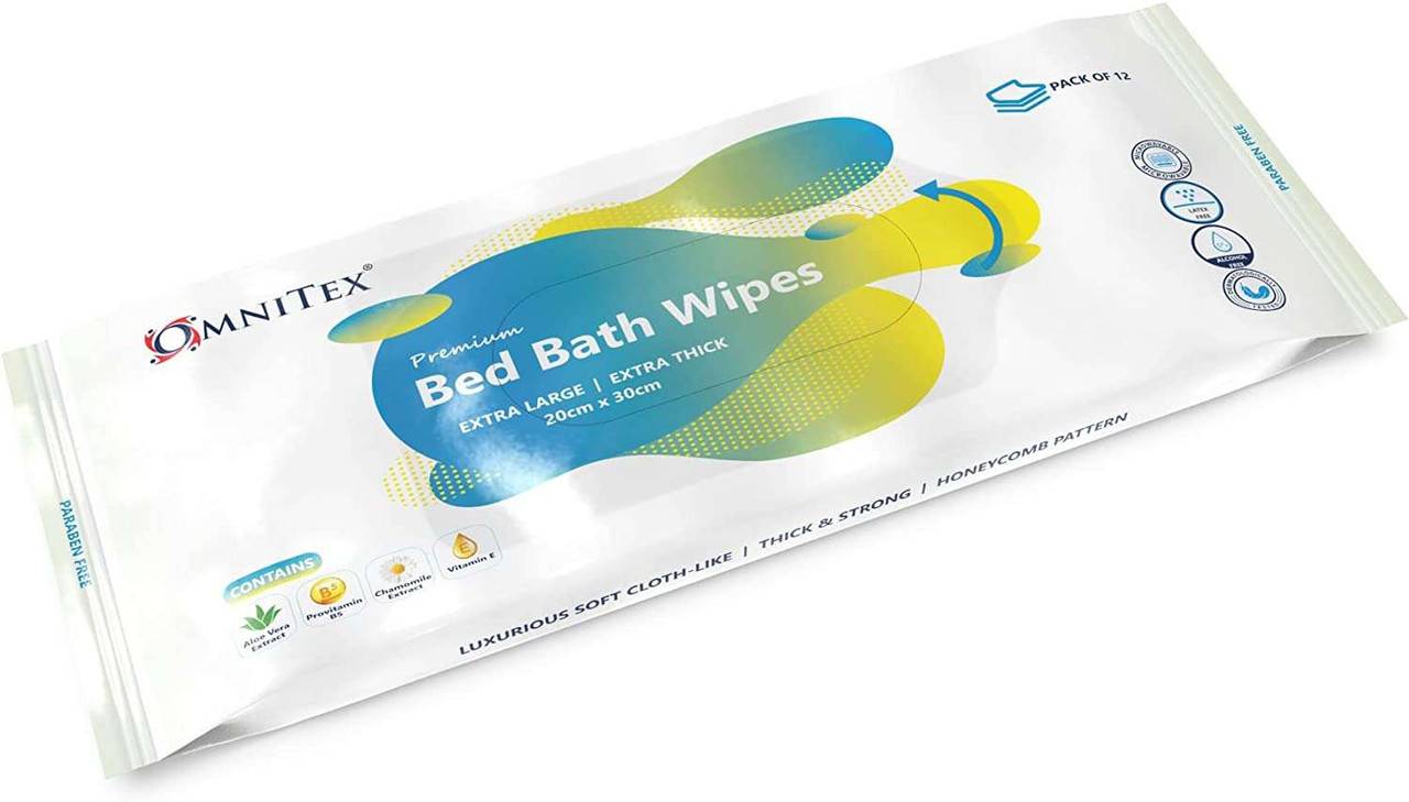 Omnitex Premium Bedbaddoekjes - Pak van 12