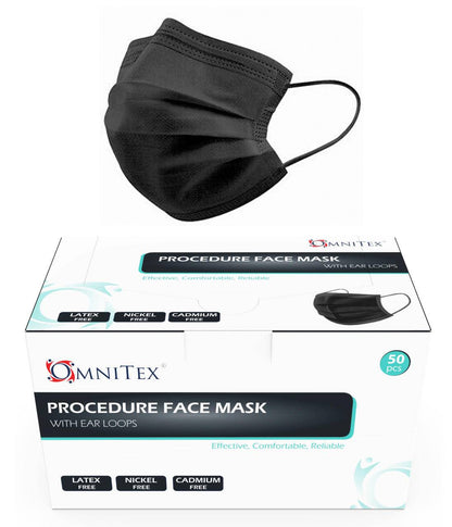 Type IIR chirurgisch gezichtsmasker x 50 (zwart)