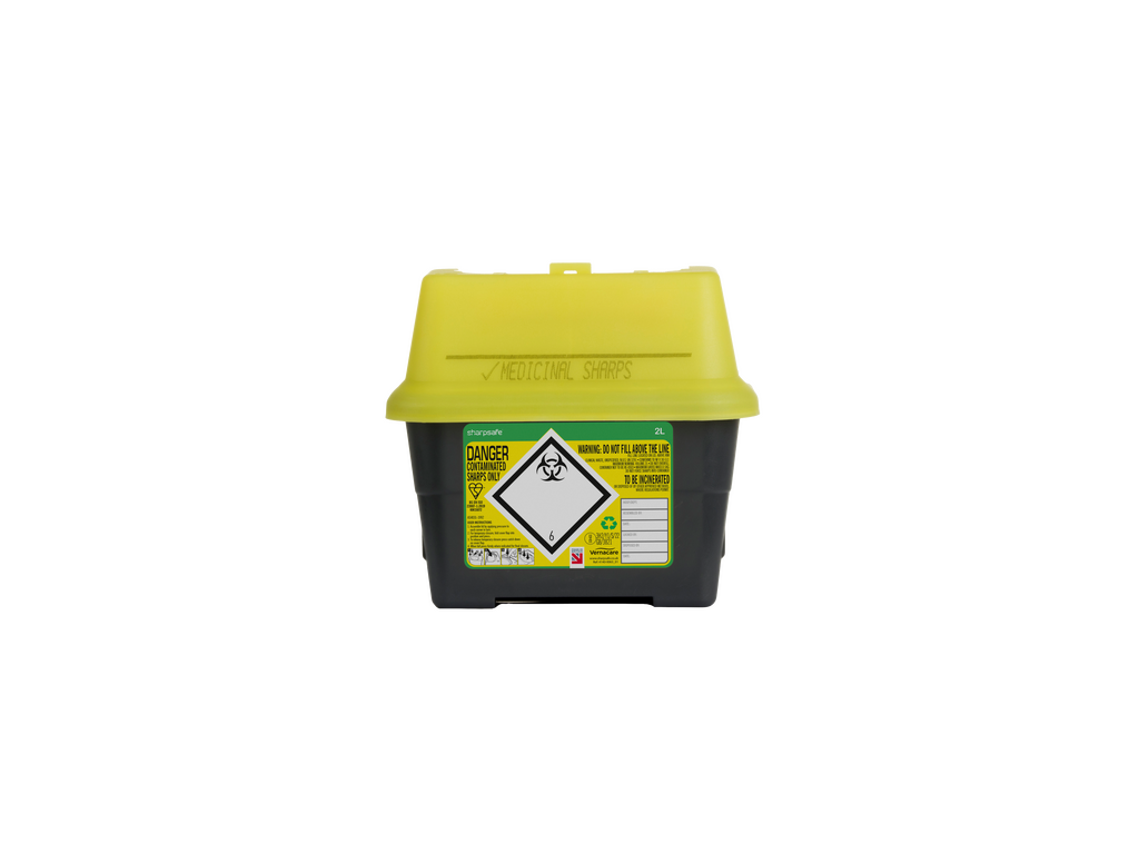 2 Liter Sharpsafe Gele Afvalcontainer
