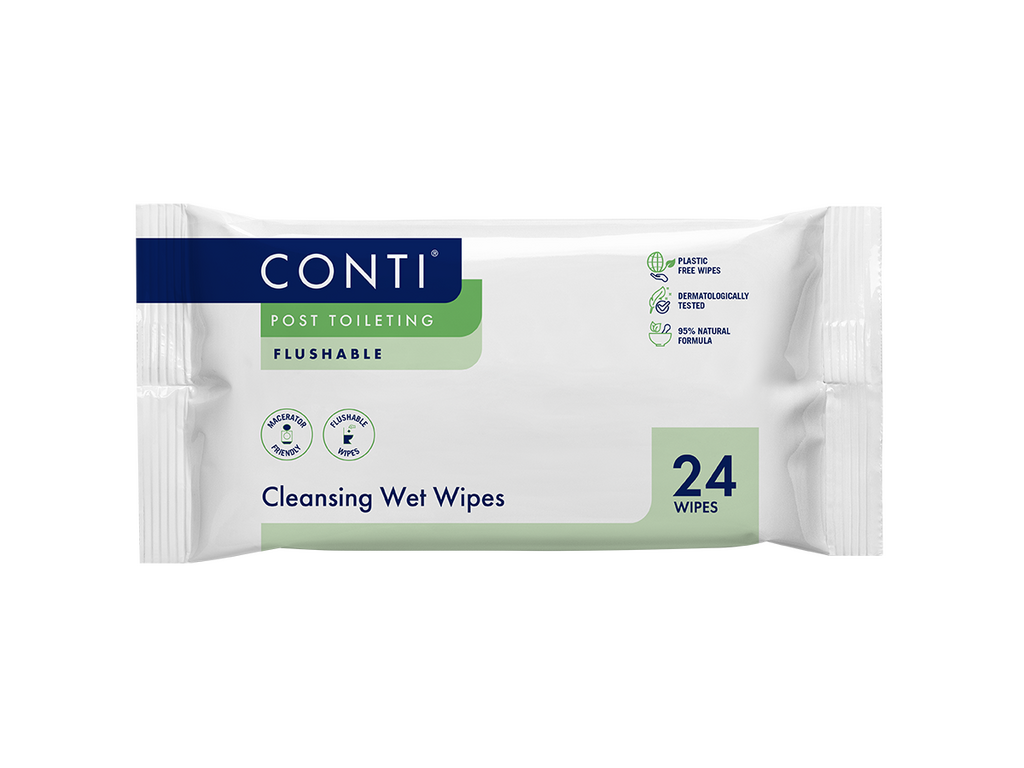 Conti® Post Toileting Vochtige Doekjes Geurvrij 24 Doekjes